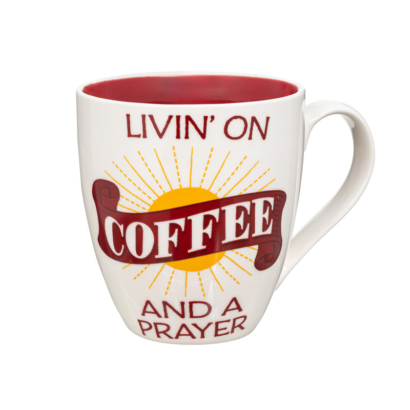 «Living on Coffee and a Prayer», boîte-cadeau en céramique, Java, 17 oz