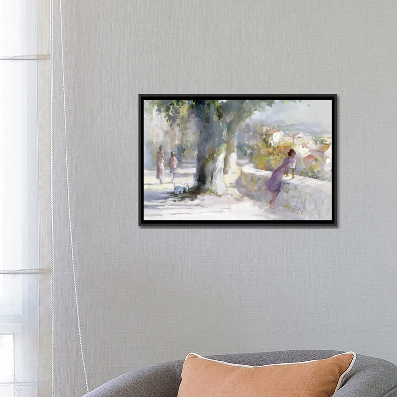 «Whispering WInd», reproduction sur toile, H 18 po x l 26 po x P 1,5 po, Toile avec cadre noir, Pas de tapis