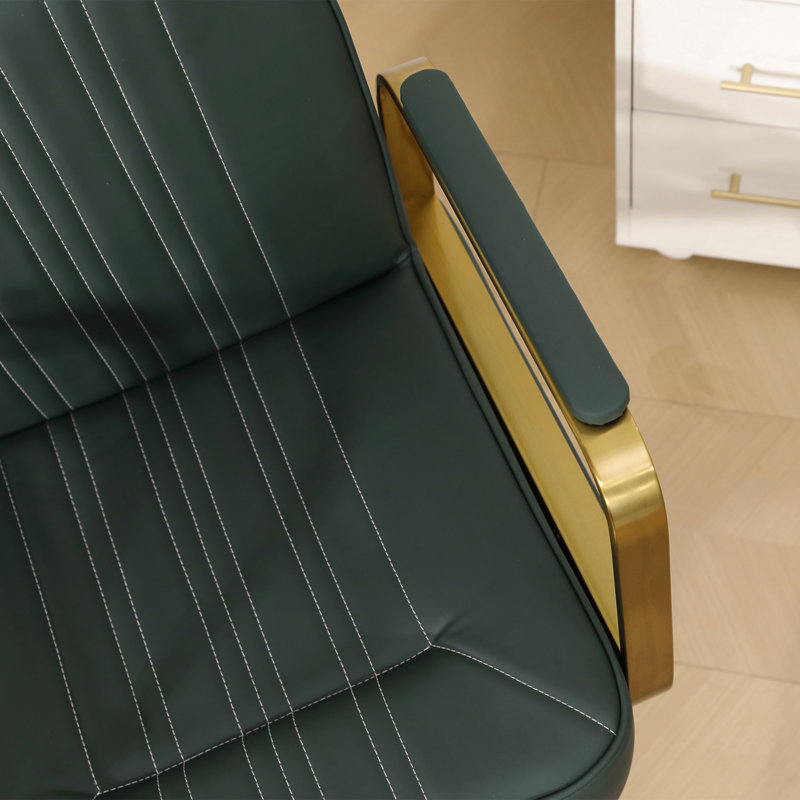 Fauteuil de coiffeur Beauty, Similicuir vert