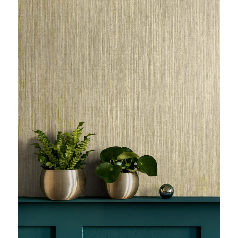 Designs 2'3" x 27" 3D Embossed Wallpaper Roll, Sand Dunes/Metallic Gold