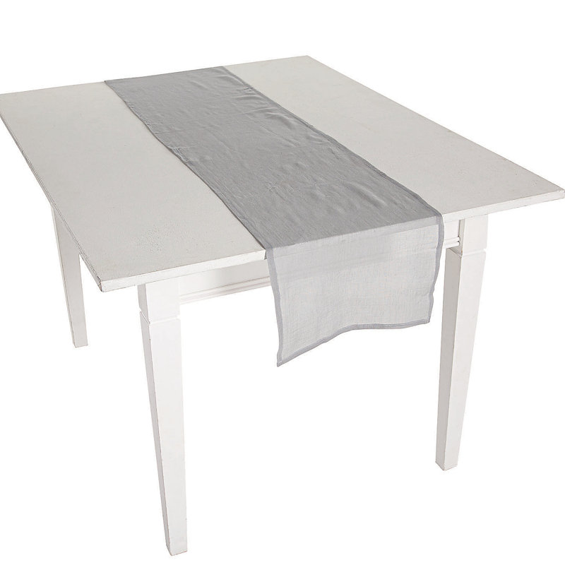 Blush Gauze Table Runners - None - Textile Accents - 3 Pieces, Silver