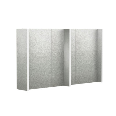 Ensemble mural modulaire de 7 pi de hauteur Everpanel - Bordure blanche