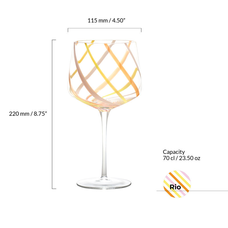 Burgundy Wine Glasses, Citrus