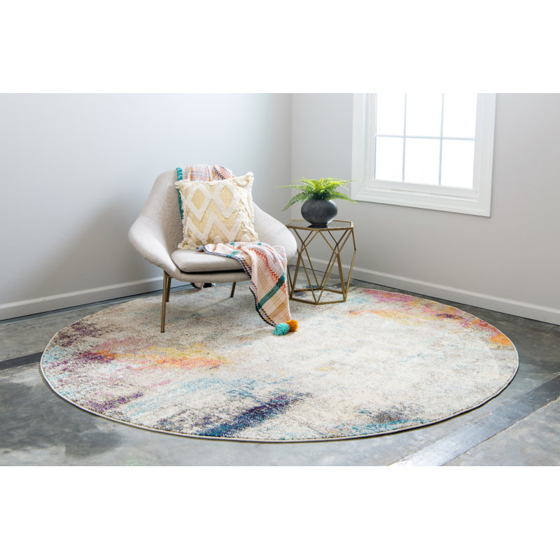 Tapis beige à motif abstrait Keimar