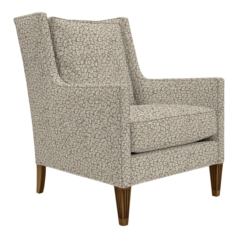 Alec Wingback Chair, No, Impala Linen, Casa Blanca