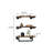 Guaglirdo 3 Piece Metal and Solid Wood Floating Shelf