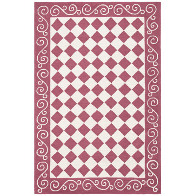 Tapis en laine crocheté à la main Brayton
