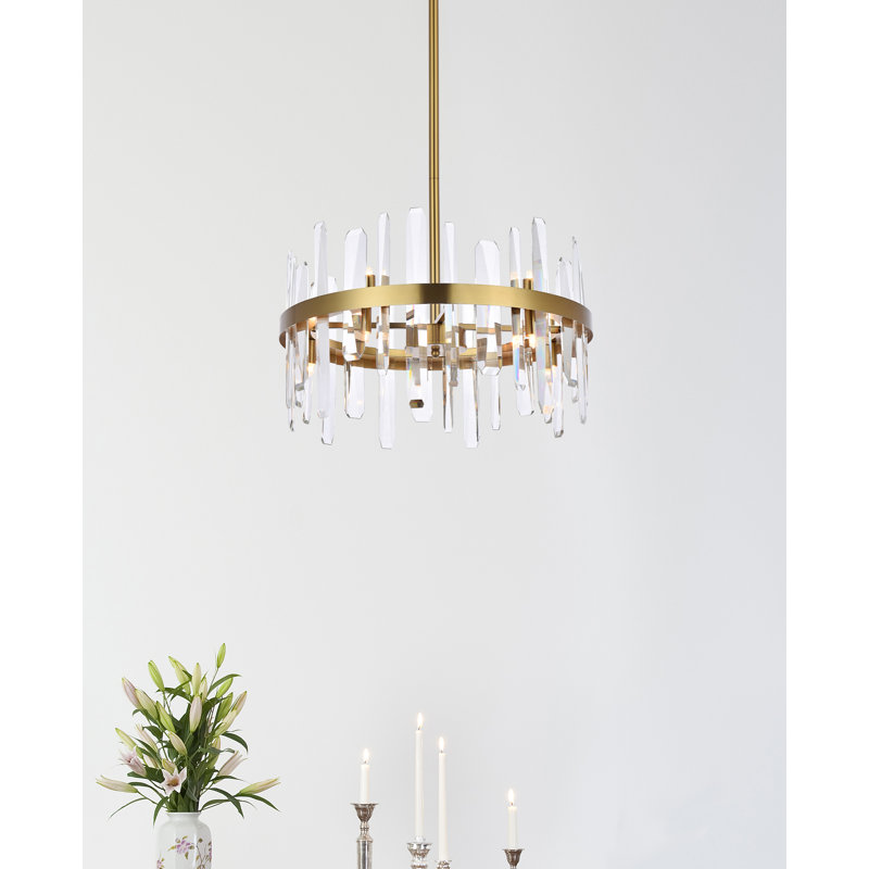 Marlow 6 - Light Unique/Statement Pendant, Satin Gold, 57.5" H x 20" W x 20" D