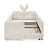 Twin Size Upholstered Platform Bed With Cute Rabbit Ear Shaped Headboard, With Safety Rail And Pocket, Boucle Fabric, Beige-1786736198