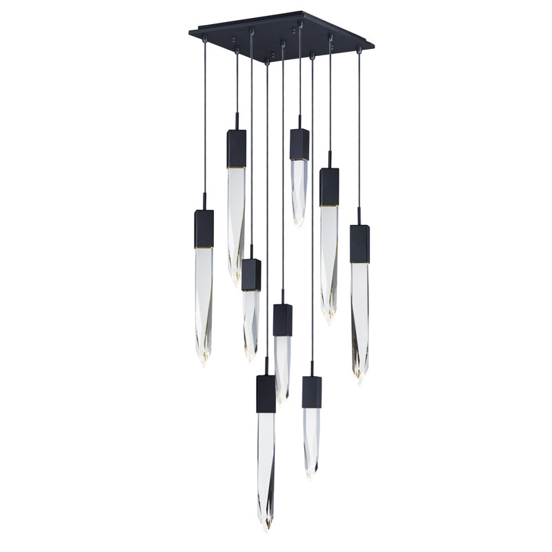 Flensburg 9 - Light LED Cluster Pendant, Black