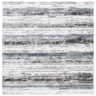 Southport Stripe Gray/Blue Area Rug