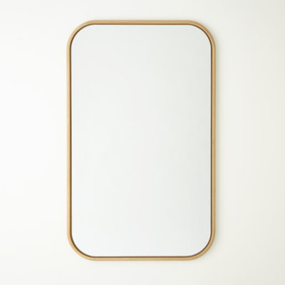 Narkissos Rectangle Solid And Engineered Wood Wall Mirror