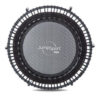 Trampoline d'intérieur pliant léger de 44 pouces JumpSport 550f PRO, noir