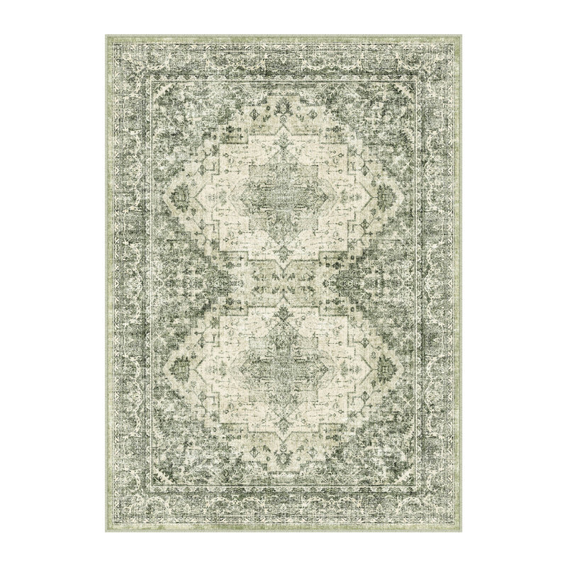 Savana Vintage Oriental Green Area Rug, Rectangle 8'6" x 11'6"
