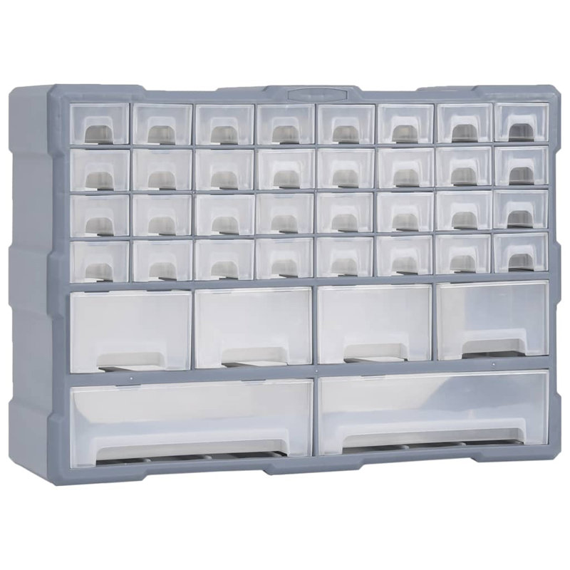 Multi-drawer Organiser with 38 Drawers 52x16x37,5 cm, Grey