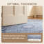 Tapis Dune2 traditionnel surteint uni bleu-gris-crème, lavable à la machine, antidérapant, à poils courts, pour l'intérieur et l'extérieur, adapté aux animaux domestiques, idéal pour le salon, la chambre, la salle à manger, l'entrée, le couloir ou le bureau.-958292816