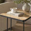 Table d'appoint en travertin et noir
