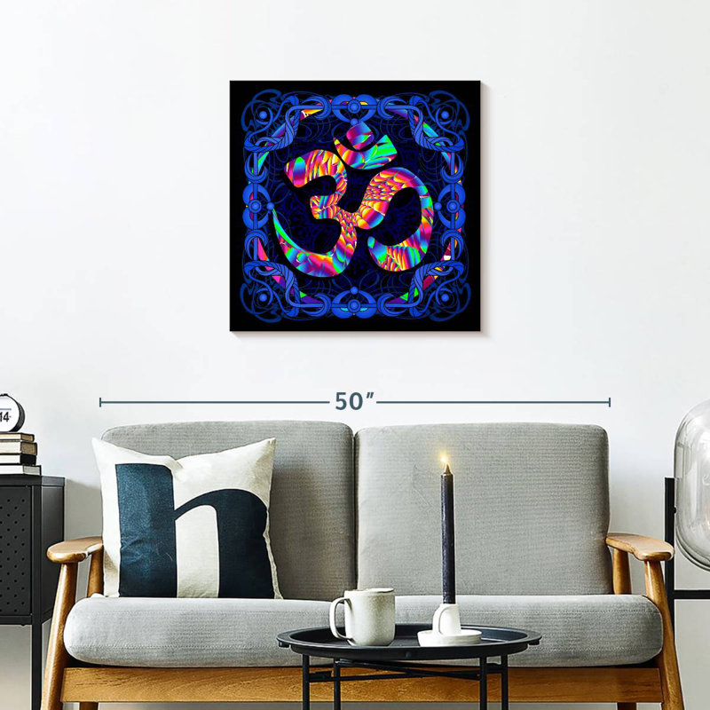 Adella Psychedelic Om Symbol, 24" H x 24" W