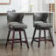 Tabouret de comptoir pivotant en bois massif 26 po-900163550-900163540
