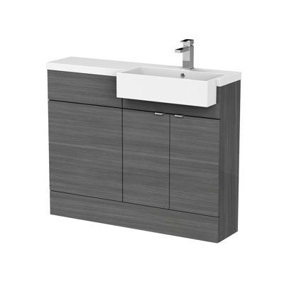 Fusion 1100mm Single Bathroom Vanity with Integrated Polymarble Basin