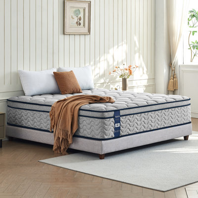 10" Cooling Medium Hybrid Mattress With  Gel Memory Foam & Pocket Coils, Motion Isolation & Edge Support, Certipur-US Certified