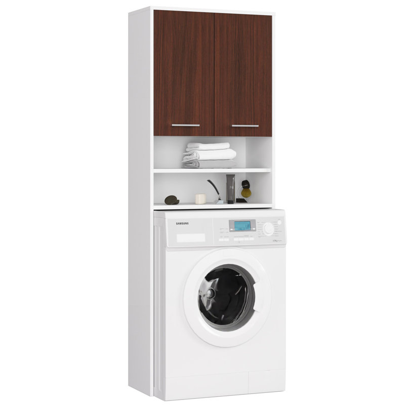 Elfgund Bathroom Cabinet, White/Wenge