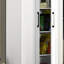 Armoire blanche de 23 po avec panneau encadré et 4 tablettes réglables - panneau, tablettes pratiques