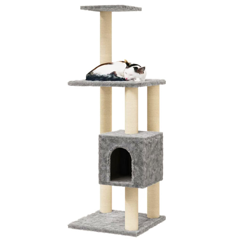 Eckert 104cm H Cat Tree, Grey/Beige