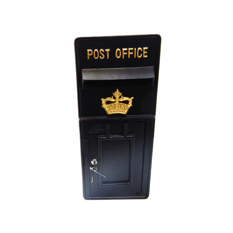 Carrickfergus Aluminum Wall Mounted Post Box, Black