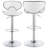  Edenton Upholstered Adjustable Bar Stool White (Set of 2)