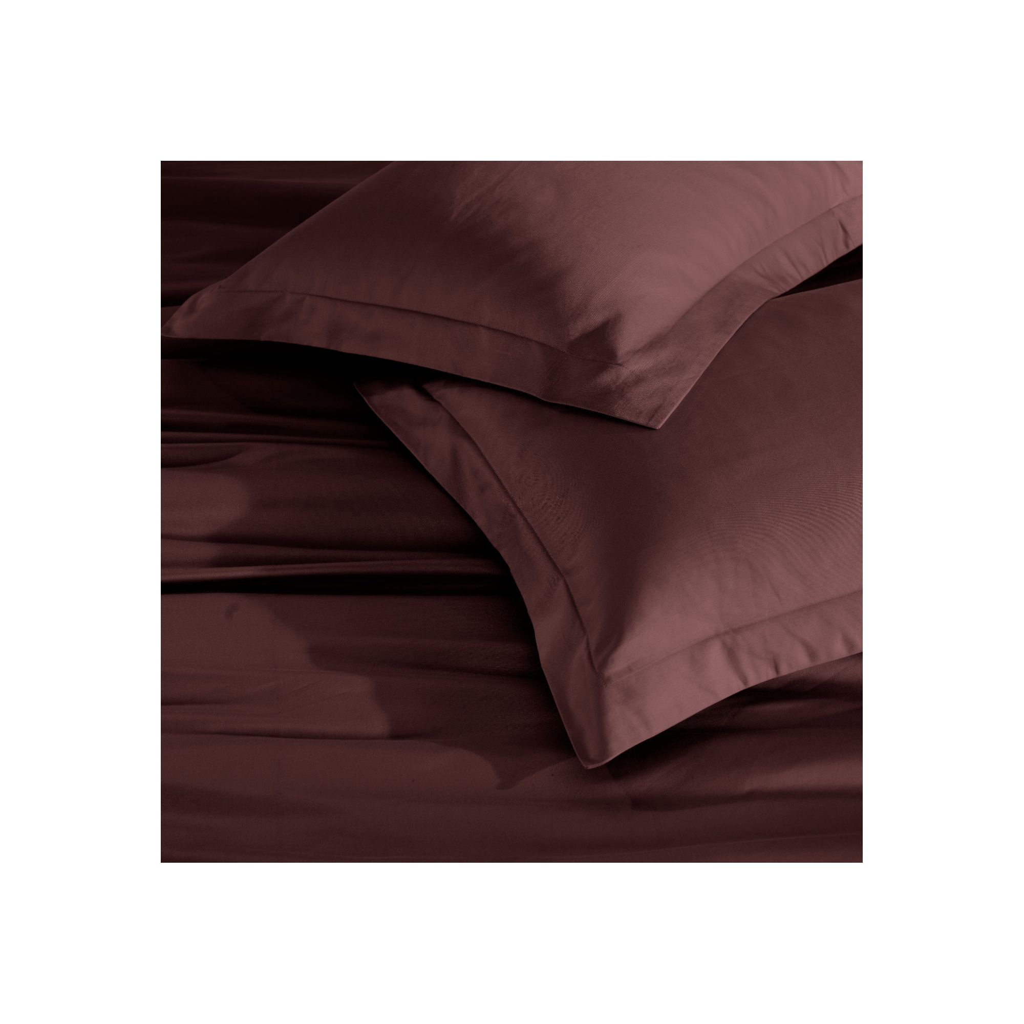 Cotton Duvet Cover Set, Plum, Full/Queen Duvet Cover + 2 Pillow Sham