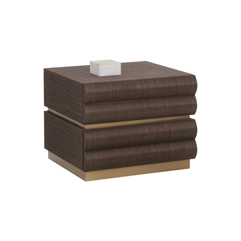 Subira 2 - Drawer Solid Wood Nightstand, Brown