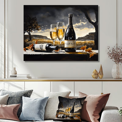 Reproduction d'art vin et champagne