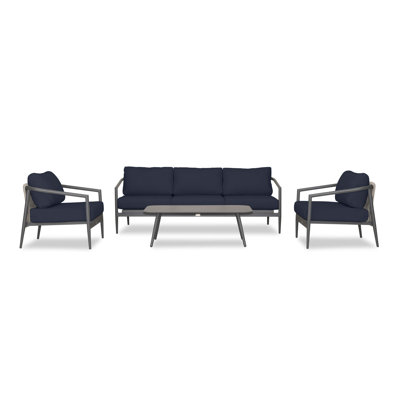 Delaine Metal 5 - Person Seating Group with Sunbrella Cushions -  Joss & Main, OLIO-SL-PG-SET135-IN