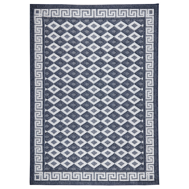 Diamond Lattice Power Loomed Indoor/Outdoor Rug, Rectangle 3'3" x 5'