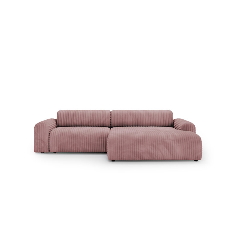 Tashari 3 Seater Corner Sectional, Dusty Rose