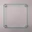 Pare-vent carré moderne en verre pour table de feu carrée