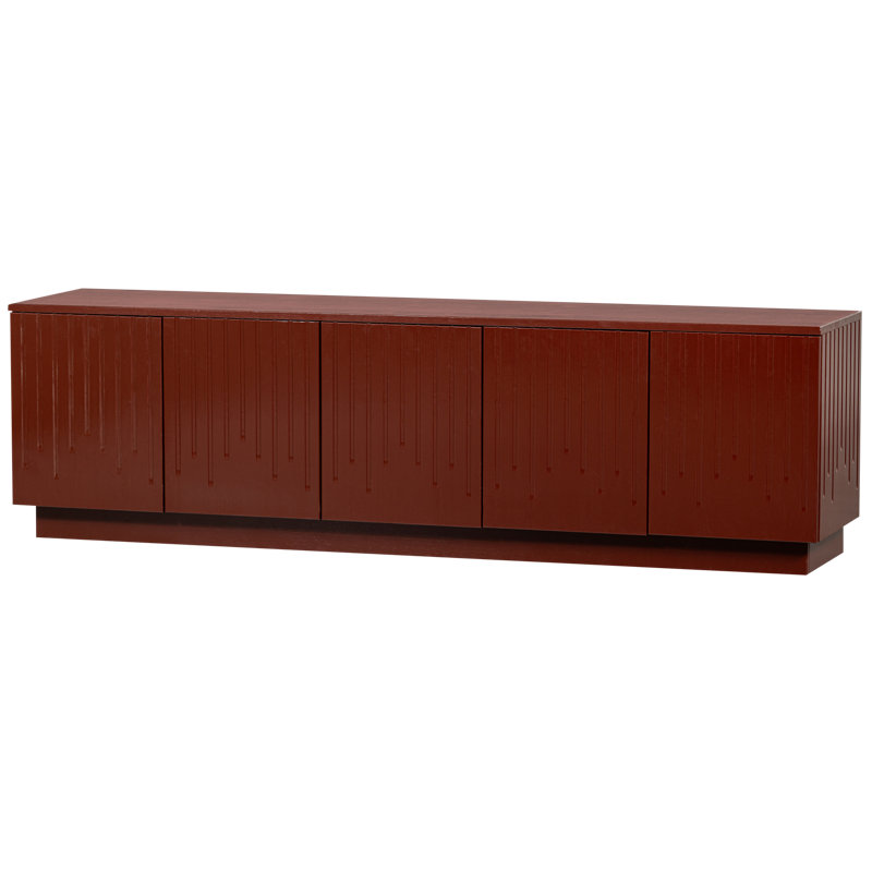 Pencil Tv Unit Pine [Fsc], Merlot Gloss