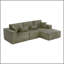 Canapé modulaire de 109 po, canapé modulaire Cloud avec assise profonde, canapé modulaire en L moderne avec méridienne droite, canapé rembourré pour salon, sans assemblage, (vert)-1505705522