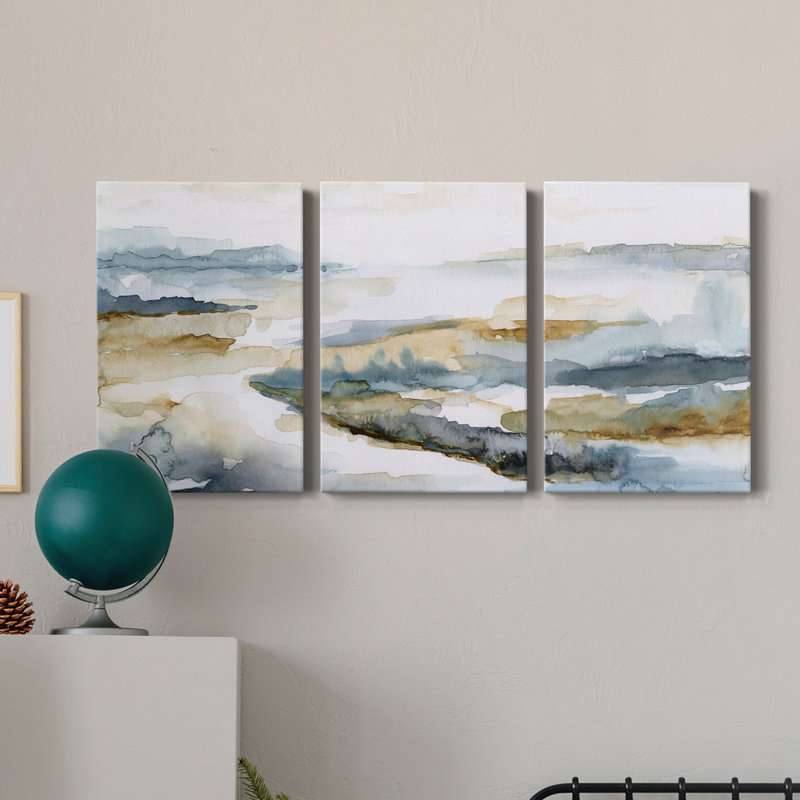 " Estuary I " 3 - Pieces, 18" H x 36" W x 1" D