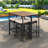 Outdoor Dining Table Sets Included 1 Foldable Table And Four Stools With Cushions-229178965