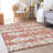 Premium Machine Washable Prisco Salmon Rug-681675389