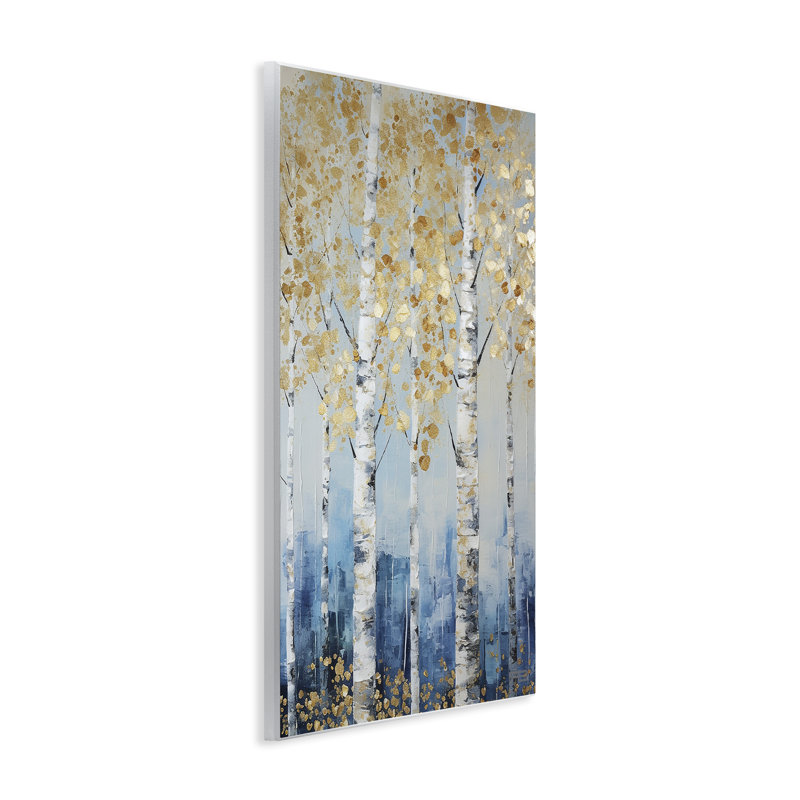 "Autumnal Birch Forest", art mural par Roozbeh Bahramali, H 19 po x l 13 po