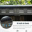 6X4ft Metal Shed With Material - Black Lockable Outdoor Storage Sloping Roof 6X4ft,