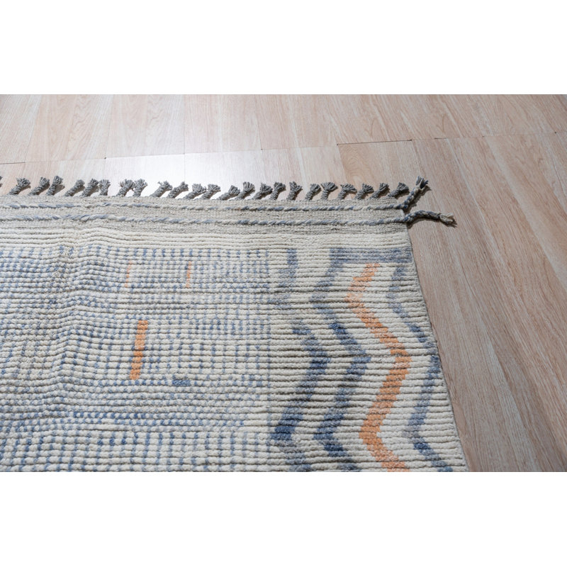 Vibrant Marrakech Multicolored Hand-Knotted Wool Contemporary Transitional 9' x 12' Area Rug
