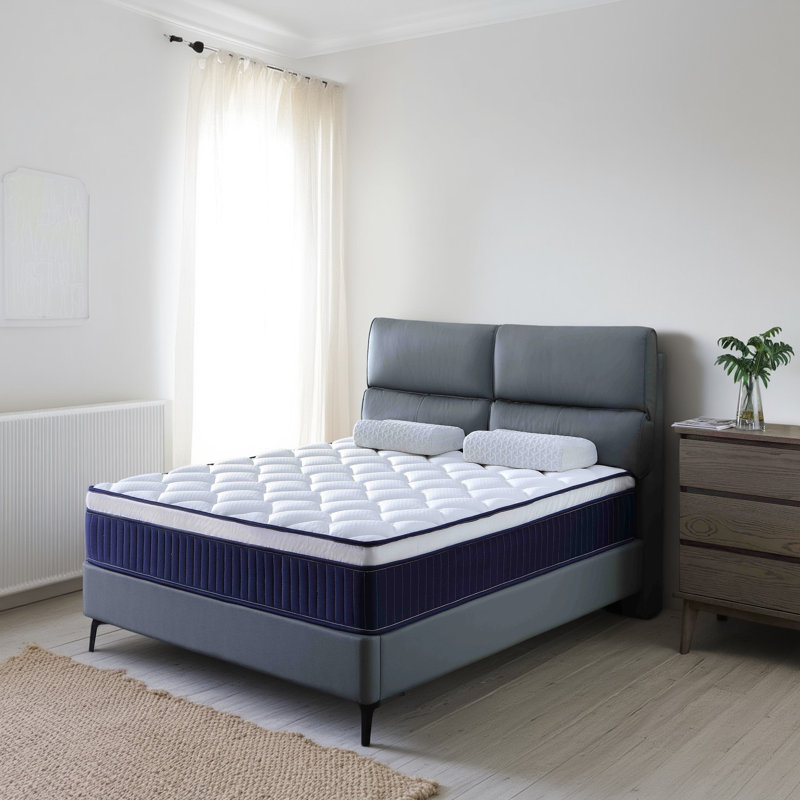 Matelas hybride à ressorts ensachés en mousse viscoélastique 10 pouces, Très grand lit