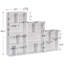 Ensemble de 3 bibliothèques blanches, simple bibliothèque noire à 15 cubes, petite armoire de rangement avec tablettes ouvertes-87732057