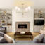 Agathon Transitional Modern Chandelier With White Fabric Shades-1271693257