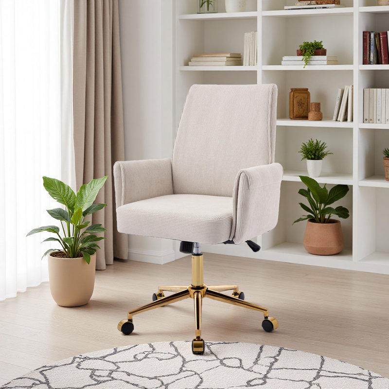 Ce fauteuil de bureau à dossier moyen et ergonomique est un excellent choix pour travailler, étudier ou se détendre, Blanc