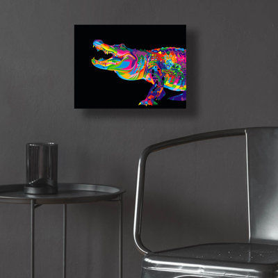 «Alligator» par Bob Weer, art mural en verre acrylique